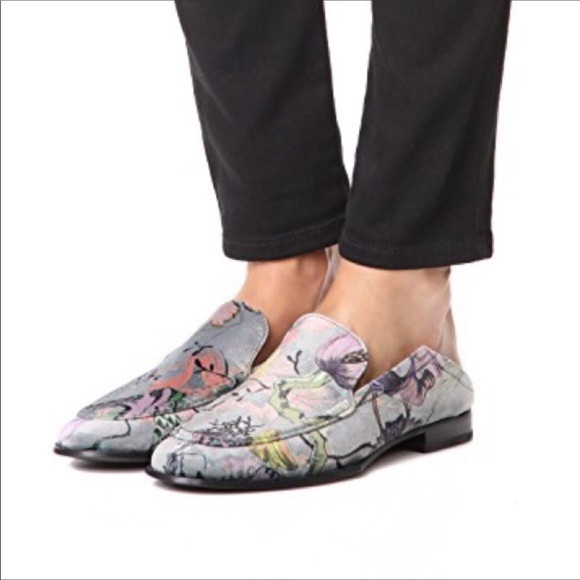 rag & bone Shoes - rag & bone Floral Print Gray Loafers